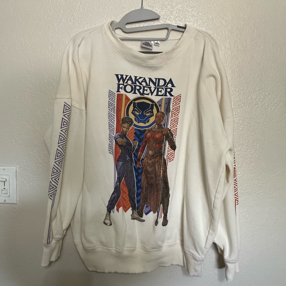 Wakanda Forever Cream Sweater